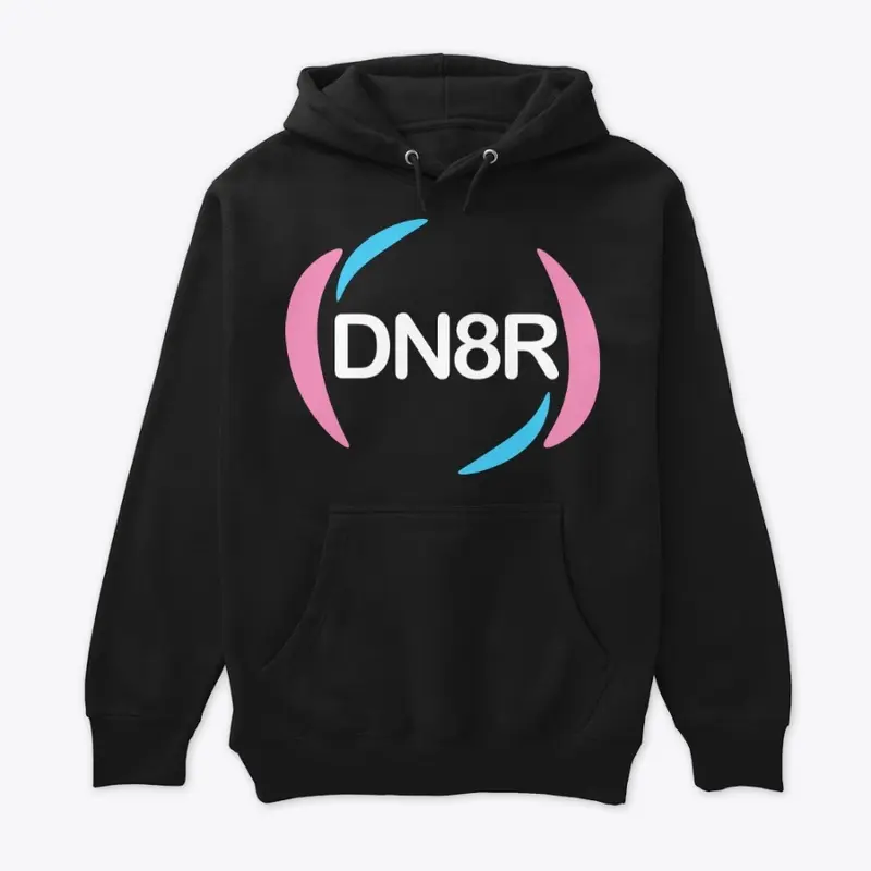 DN8R Pink & Blue Design Black Hoodie