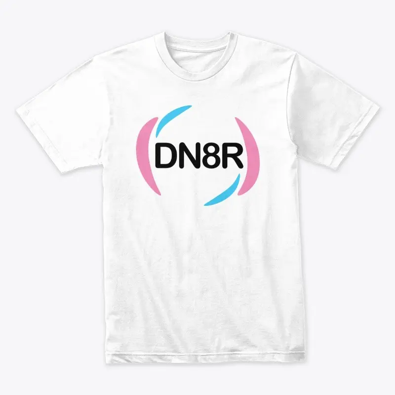 DN8R Pink & Blue Design White T-Shirt